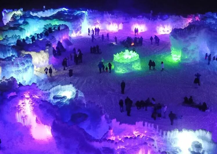 Ice Castles in North Woodstock, NH.
