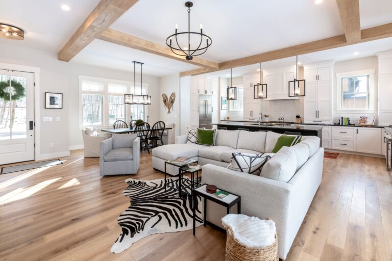Living area of Riverside Hideaway at South Peak Resort