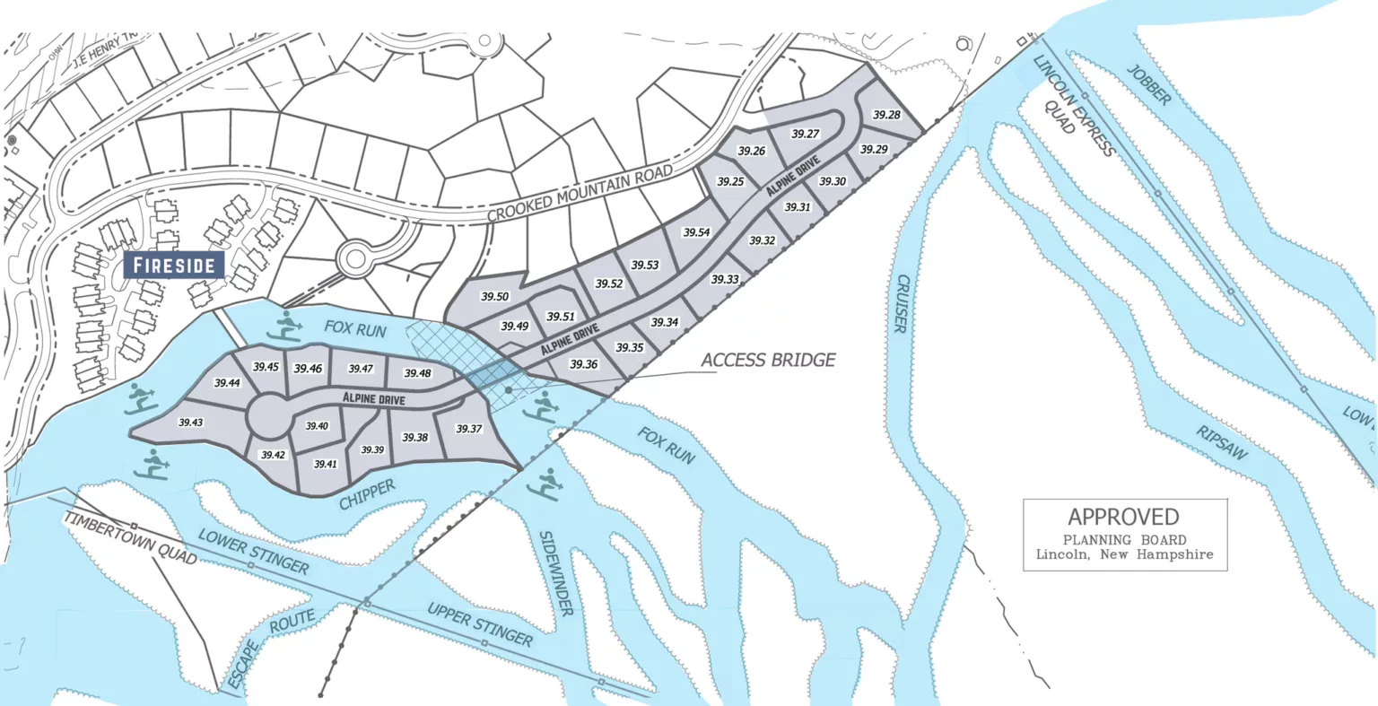 Alpine Drive Lot Map South Peak Resort