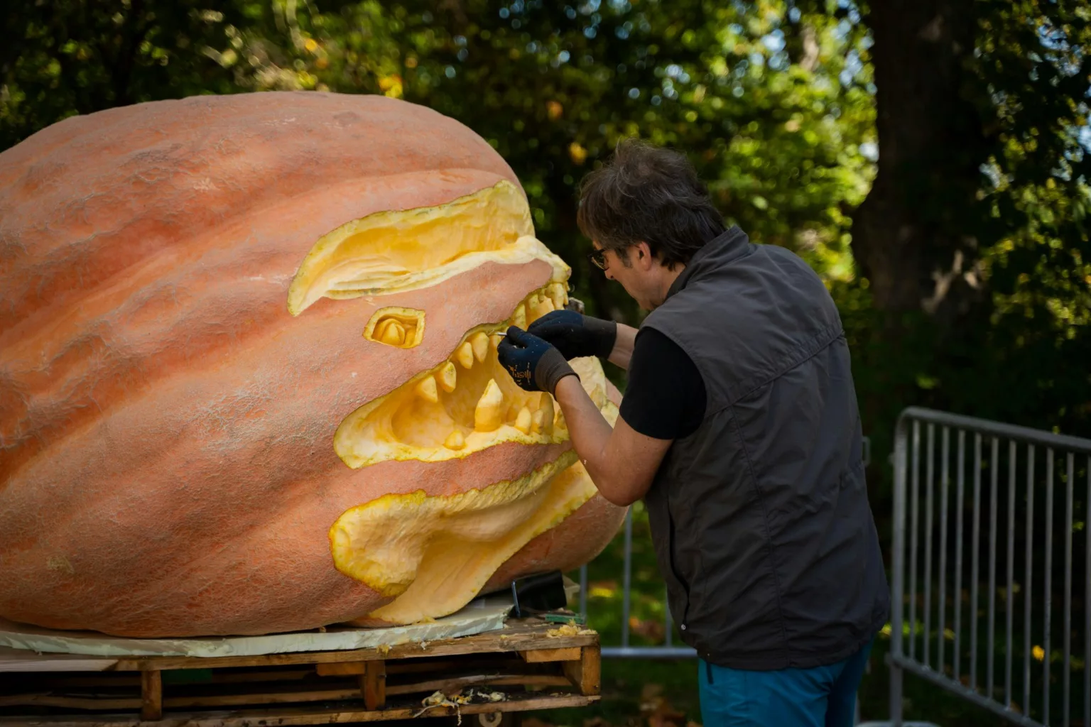 Example of pumpkin carving.