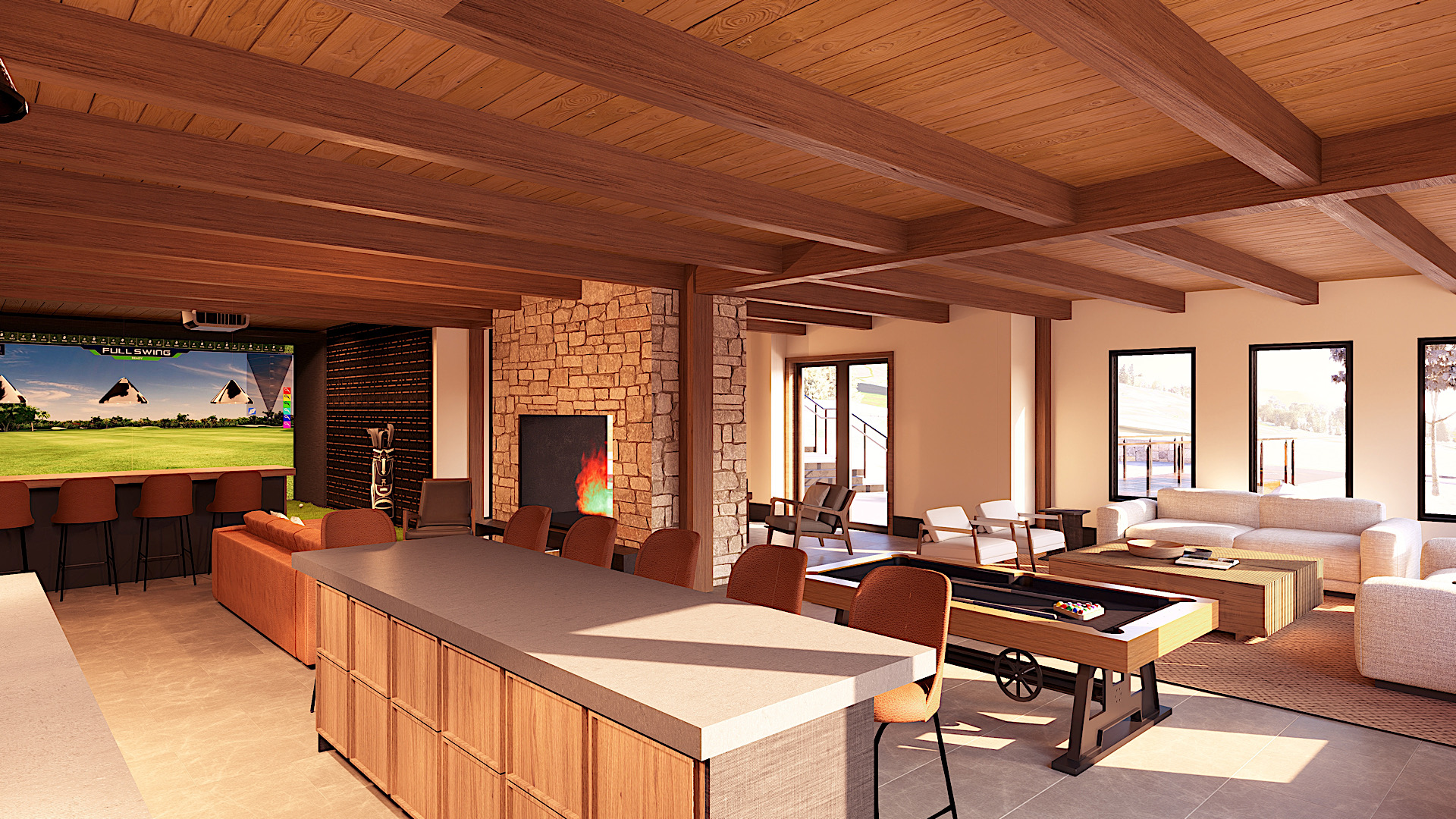 Members club bar view